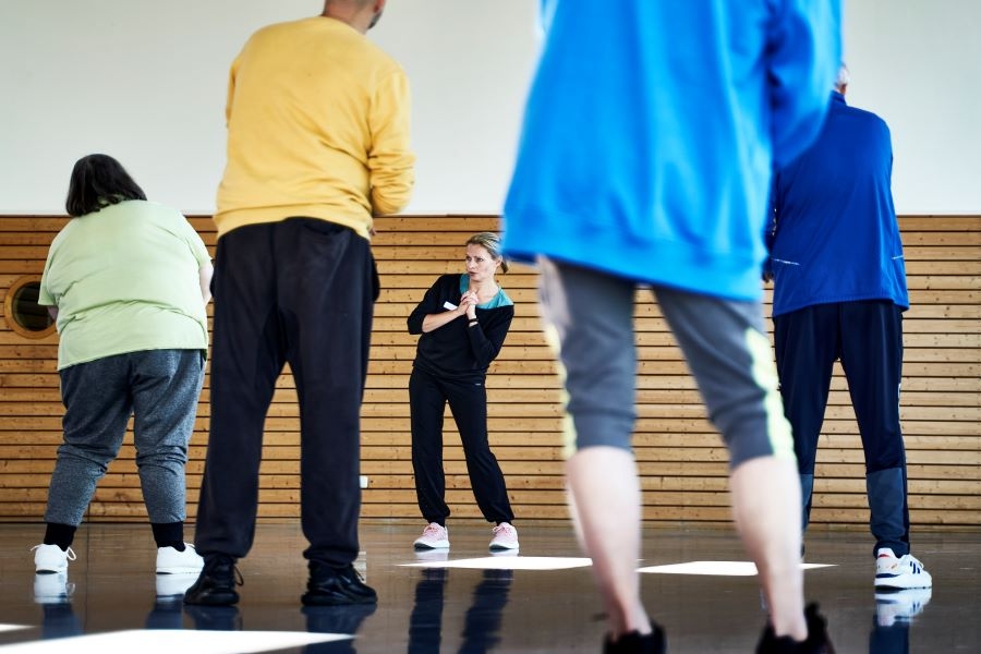 Personengruppe in Bewegung Personengruppe in Bewegung