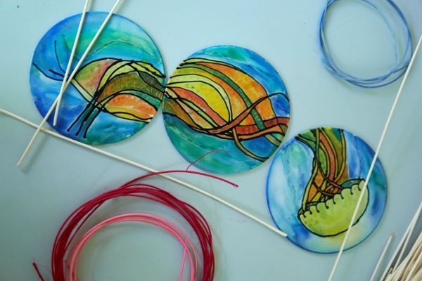 Runde Seidenmalerei Runde Seidenmalerei